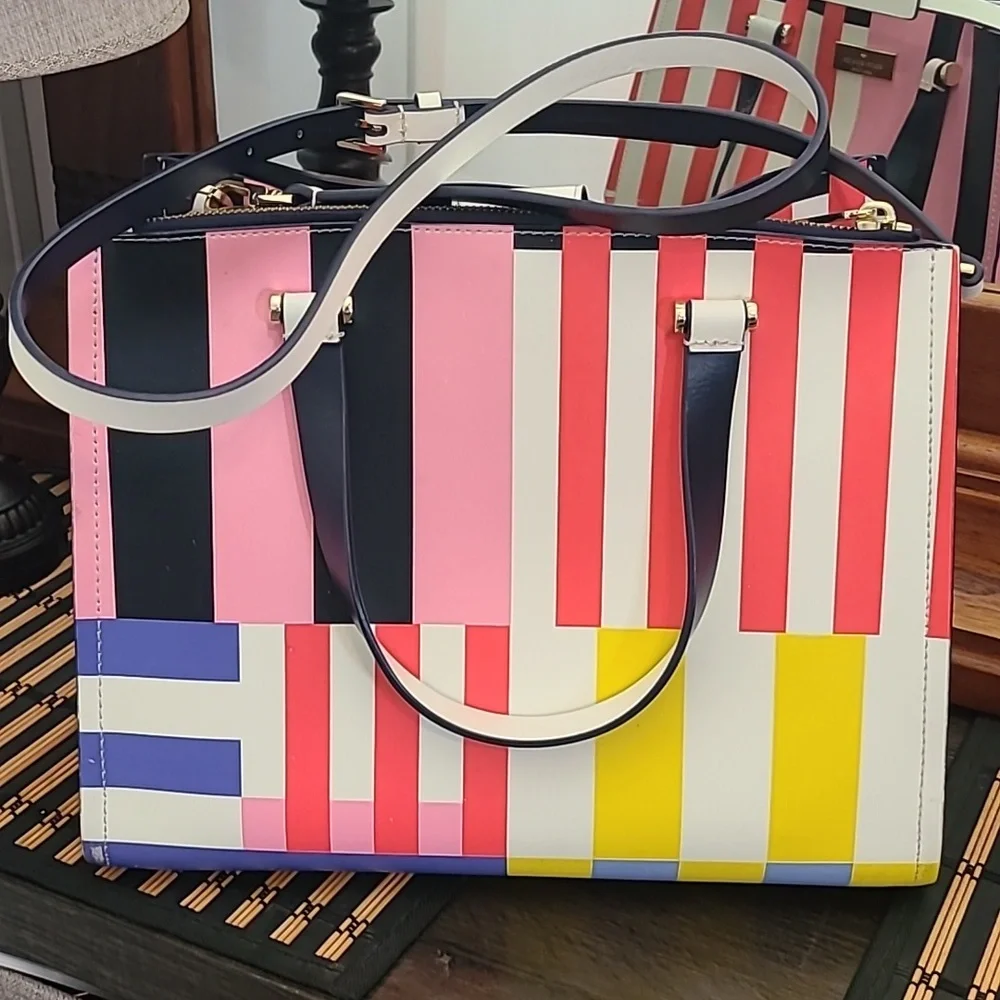 Kate ♠️  Striped leather bag - Picture 5 of 17